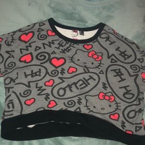 Hello kitty black and grey sweatshirt!